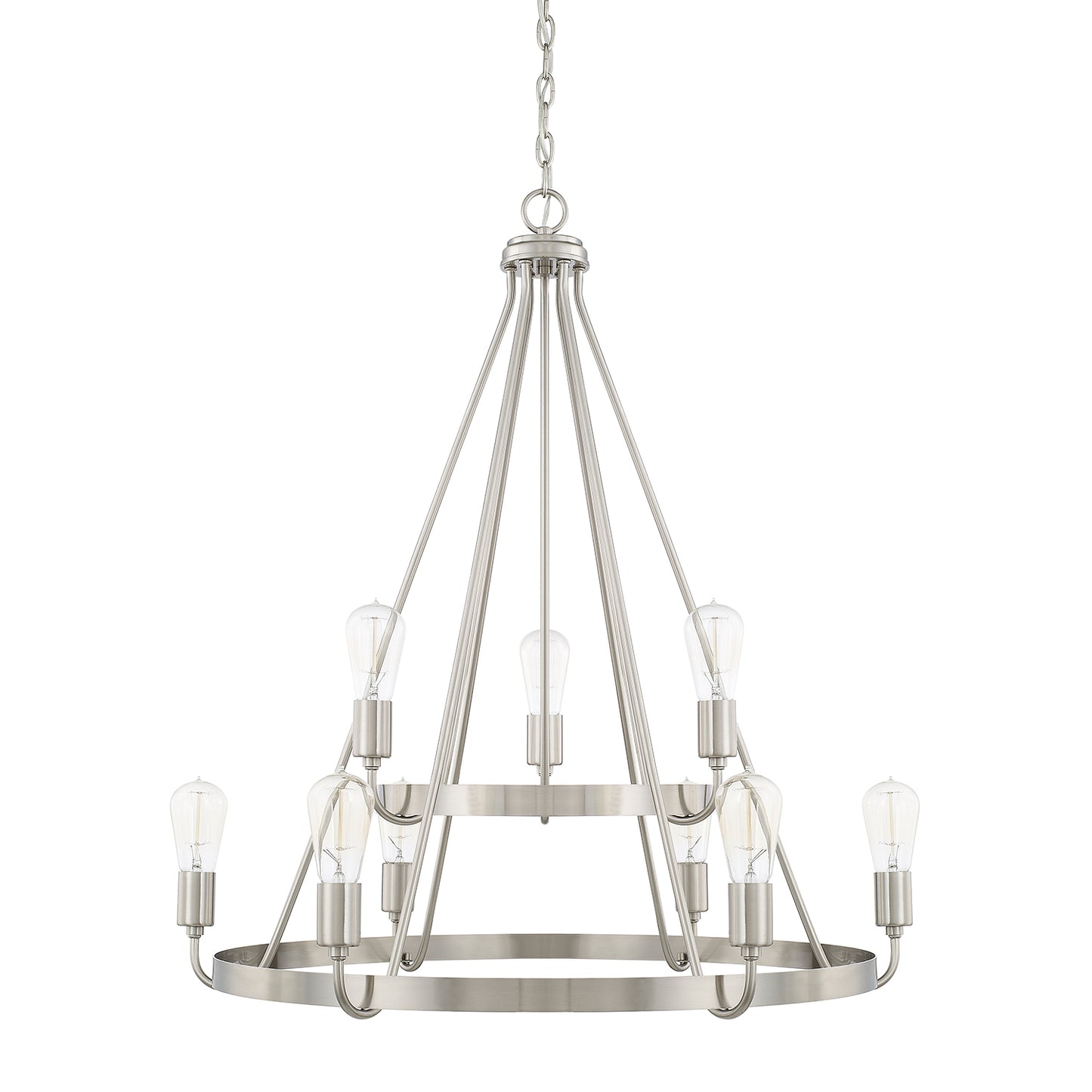 Capital Lighting - 420091BN - Nine Light Chandelier - Tanner - Brushed Nickel