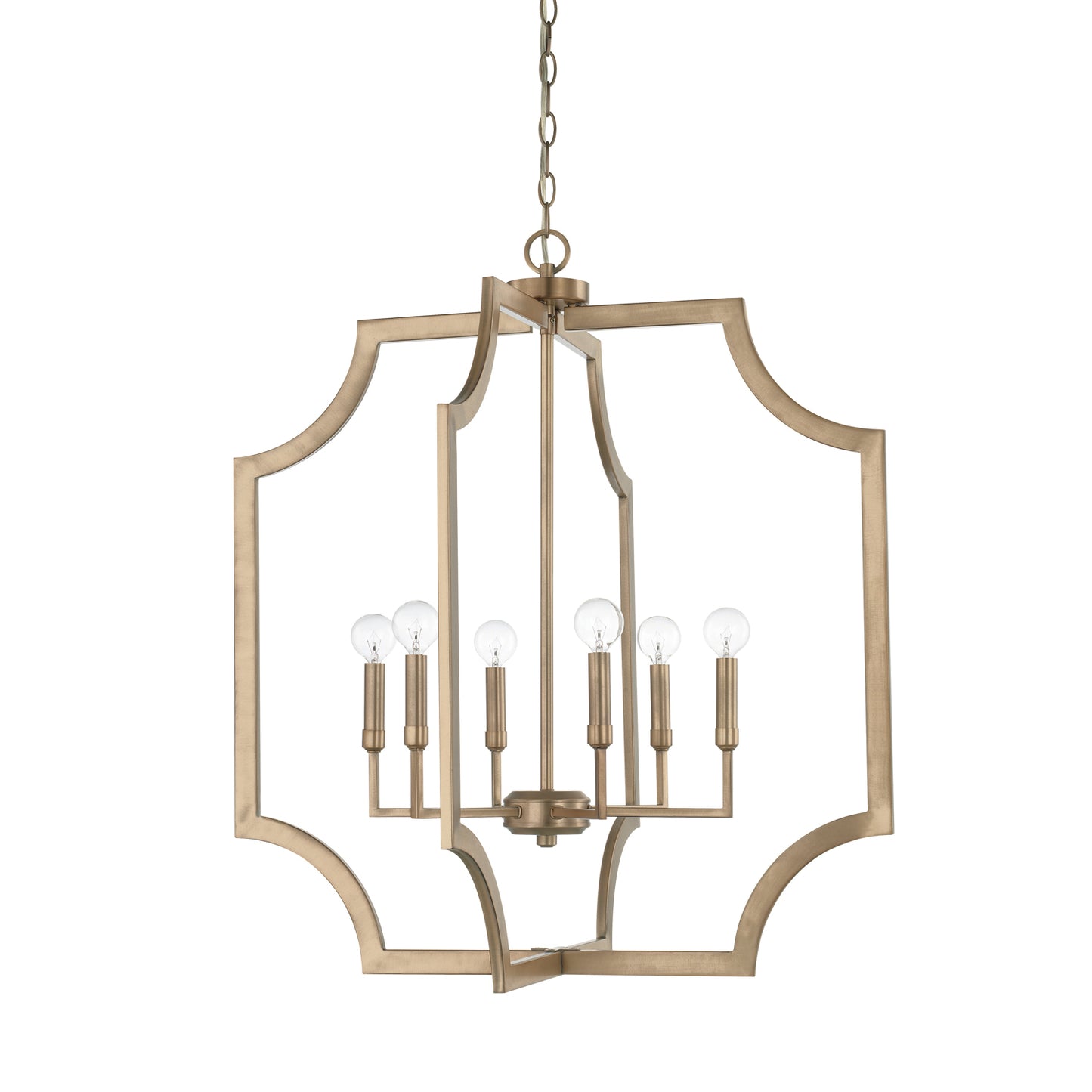 Capital Lighting - 526161AD - Six Light Foyer - Lesley - Aged Brass