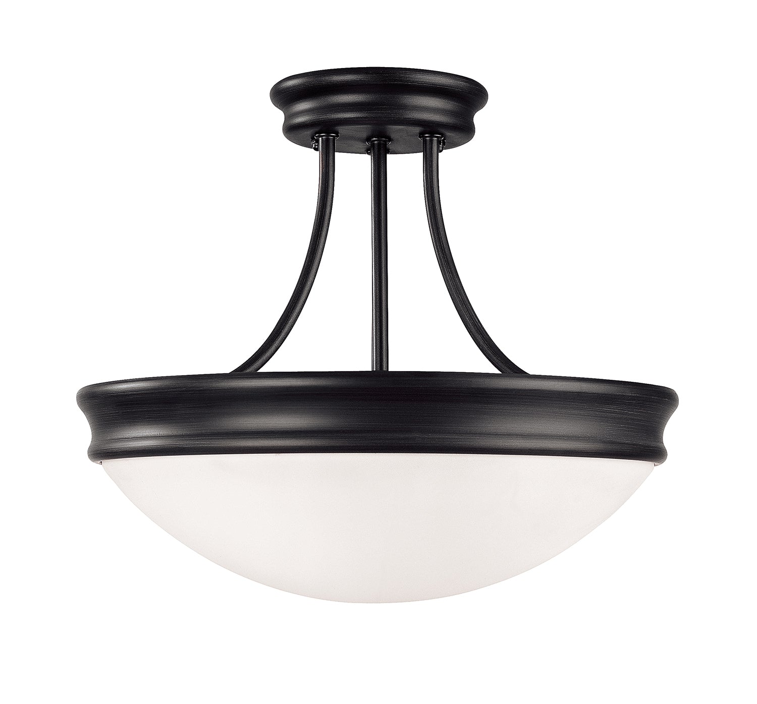 Capital Lighting - 2037MB - Three Light Semi Flush Mount - Hansen - Matte Black
