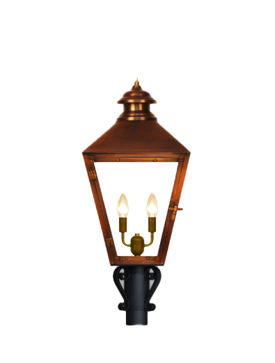 Adam Street Copper Electric Grand Post Mount by The Coppersmith
