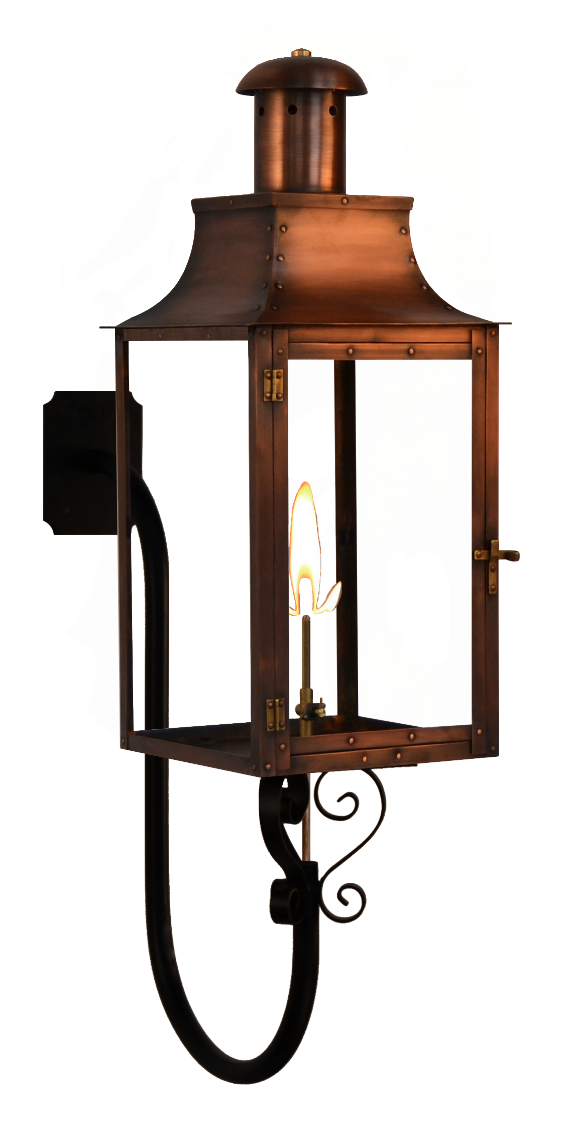Somerset Gas Gooseneck Scrolls