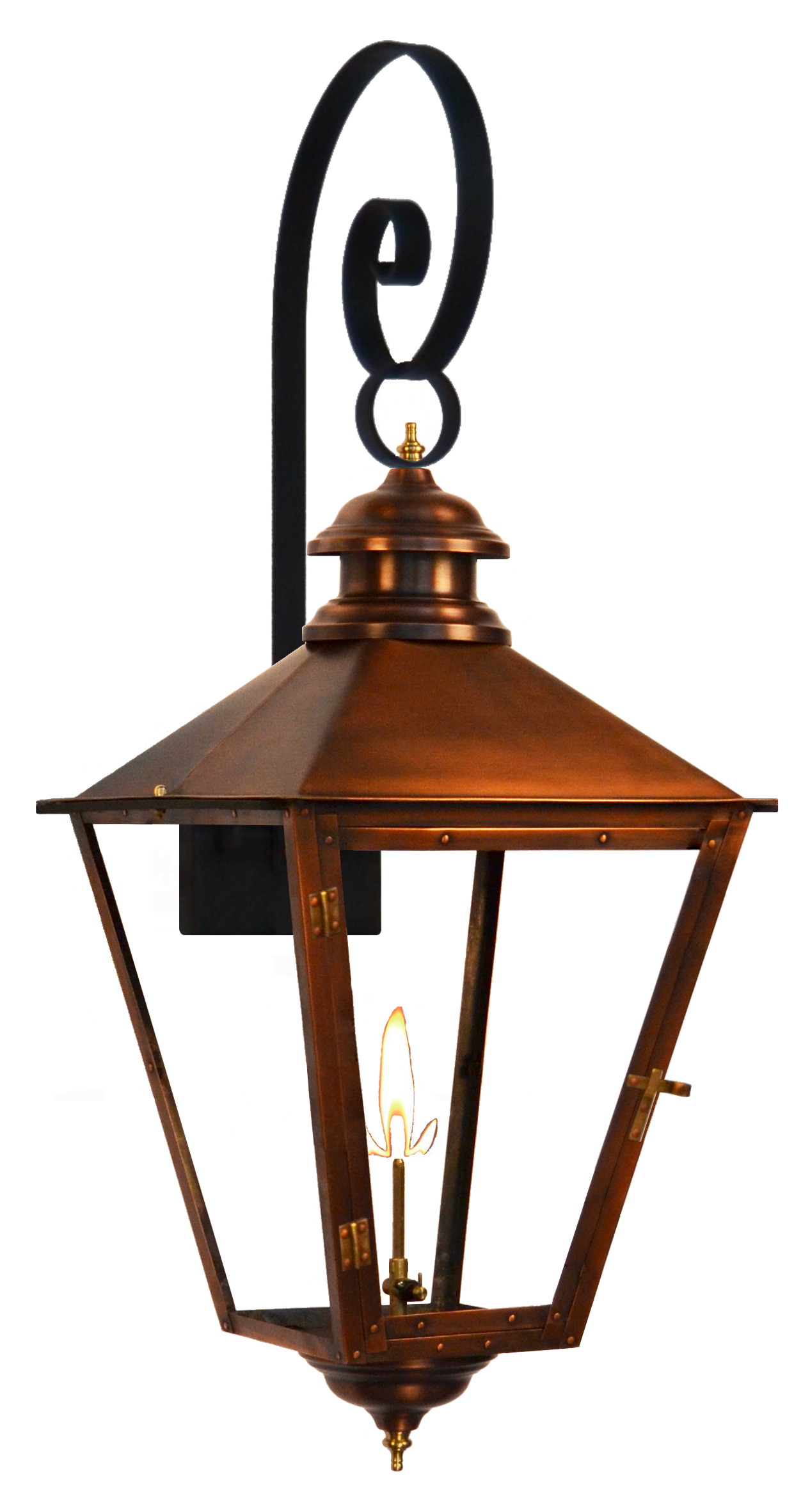 Adam Street Gas Wall Mount Top Scroll
