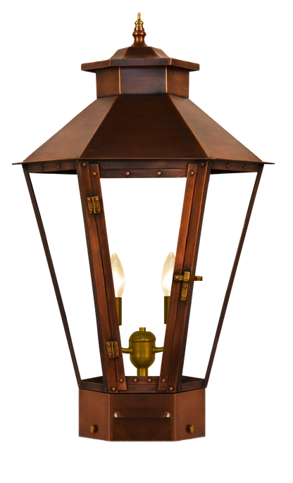 Bayou Street 20'' Electric Copper Pier Mount