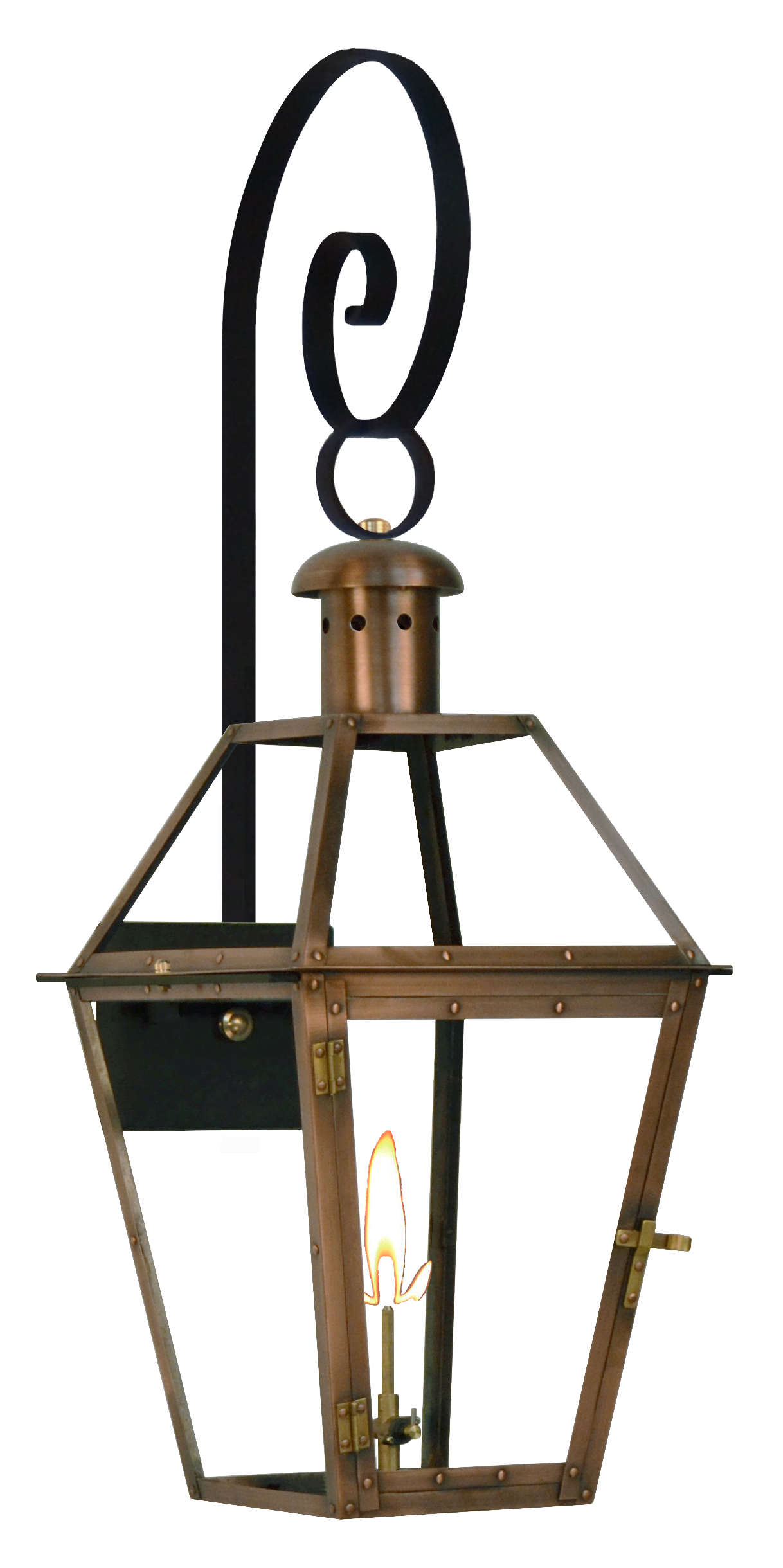 Georgetown Gas Wall Mount Top Scroll
